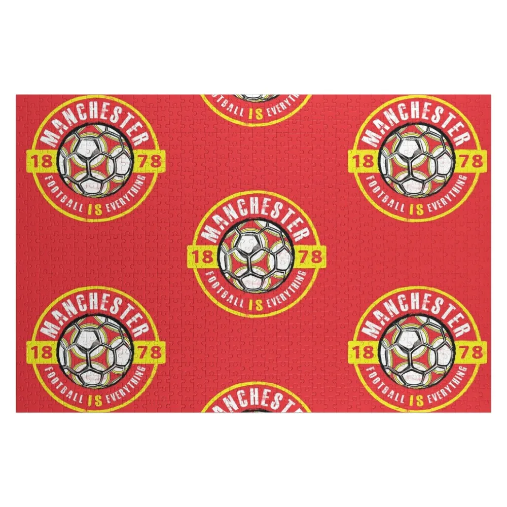 

Футбол — это всё: винтажная головоломка для болельщиков Манчестера, детская игра-пазл с изображением, деревянная головоломка с индивидуальным именем для детей