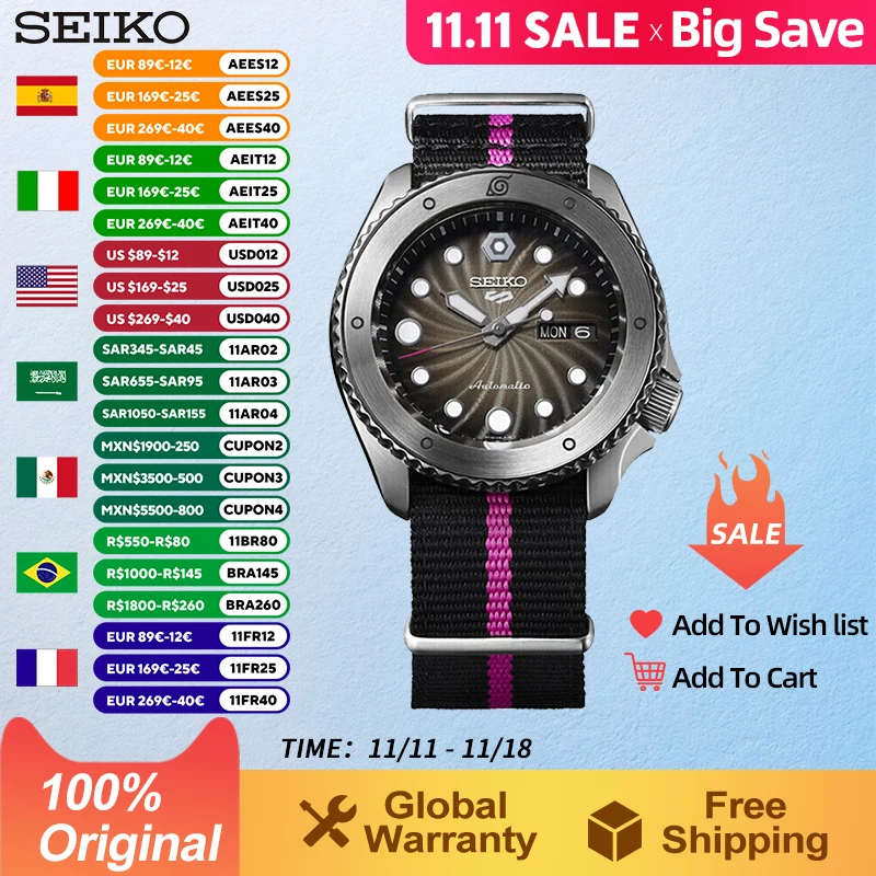 

SEIKO 5 Original Japan Watch For Men Automatic Mechanical watches 10Bar Waterproof Luminous Fashion Watchs