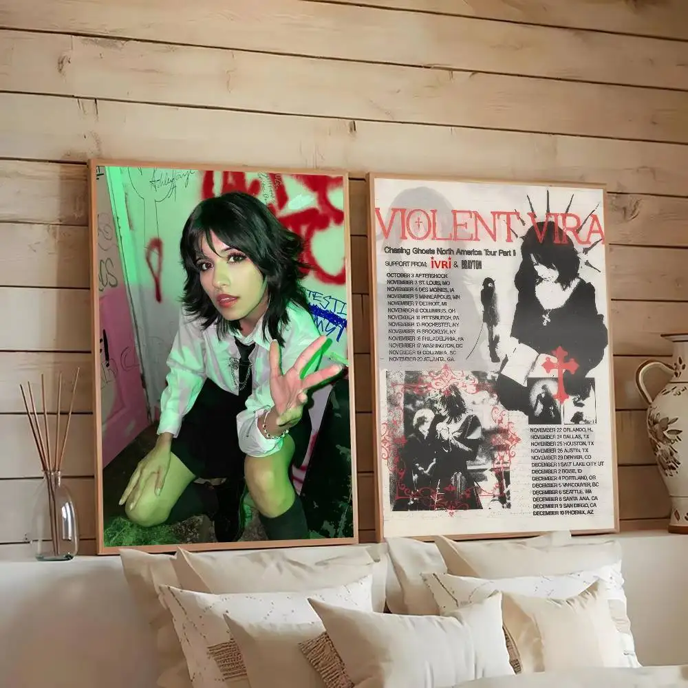 V-VIOLENT VIRA Lover Of A Ghost    Vintage Posters Sticky Whitepaper Prints Posters Artwork Posters Wall Stickers