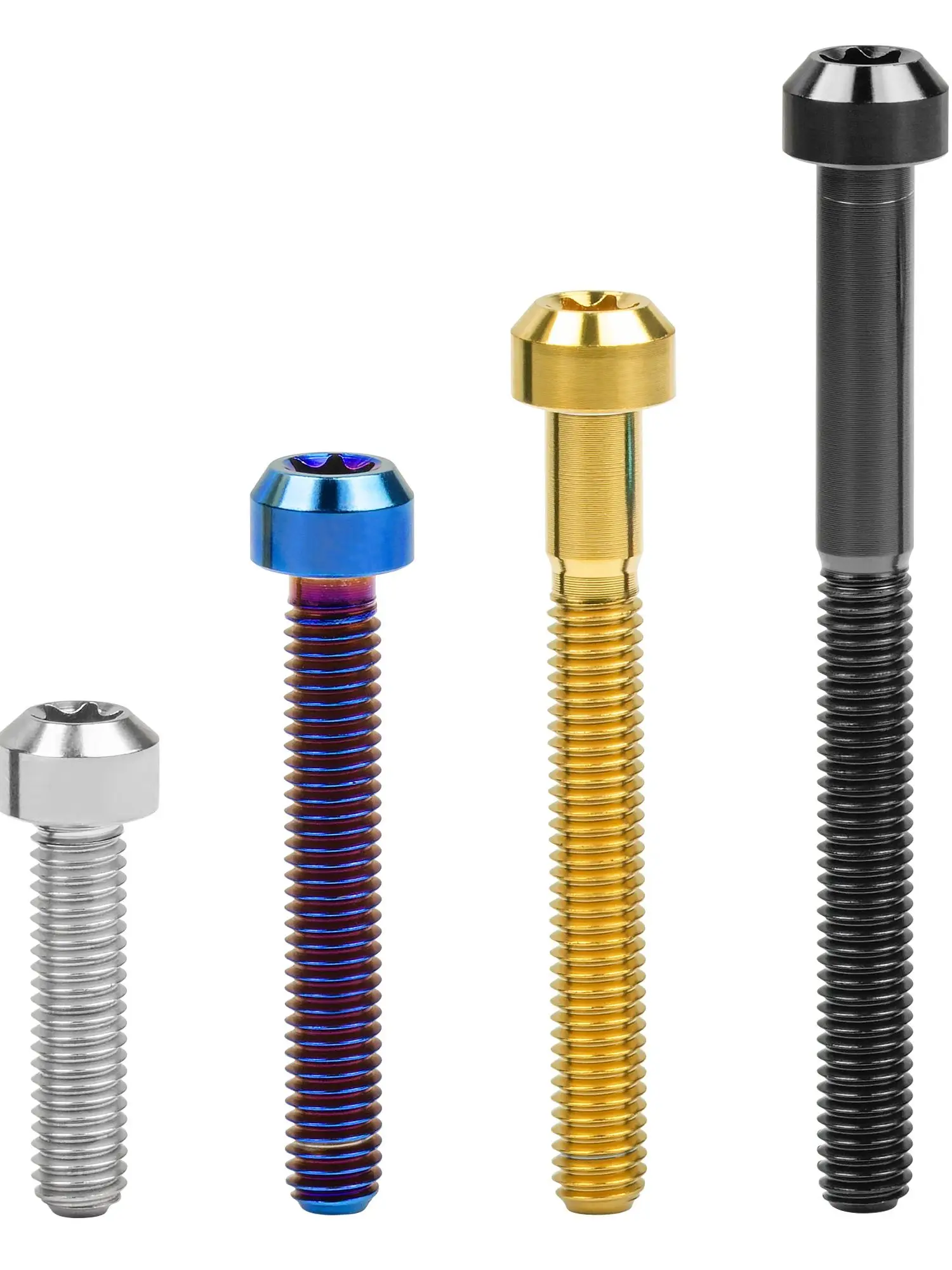 AliExpress WEIQIJIE Weiqijie 6PCS M5x10 15 20 25 30 35 40 45 50 55 60mm Titanium Bolt Rounded Column Torx Head Screw For Bicycle Motor