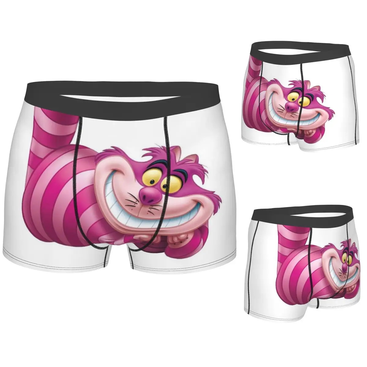 

Boxer Underpants Shorts Cheshire Alice Cats Cartoon Panties Men Soft Underwear for Homme Man Boyfriend Gifts