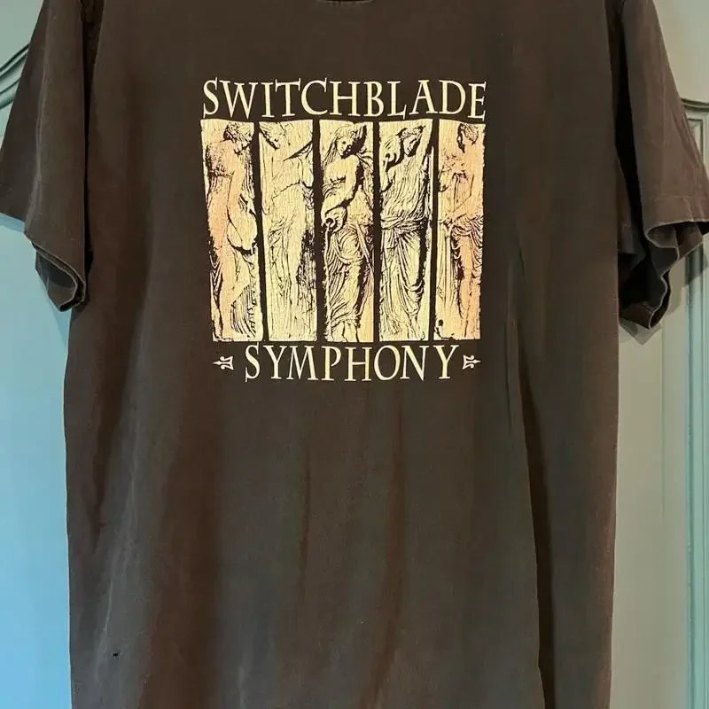 Vintage 90 Äôs Switchblade Symphony T Shirt Sz L Tag Cleopatra Goth Darkwave Rock