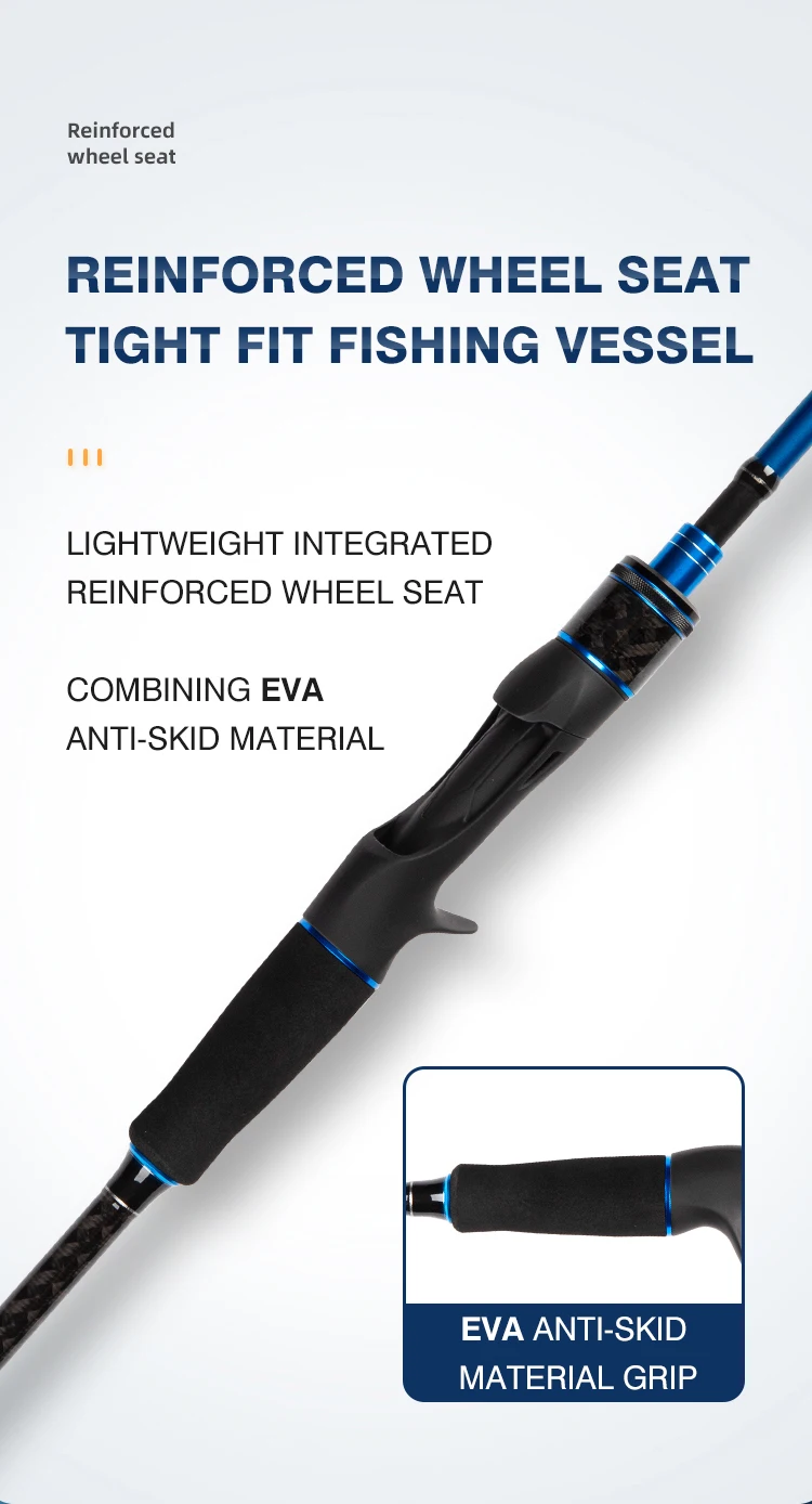 ROLLFISH Titanspitze Octopus Squid Cuttle Angelrute 1,75 m/5,74 ft Action 8:2 Carbon Fiber Casting Salzwasser Boot Jiggingrute – Detail 14