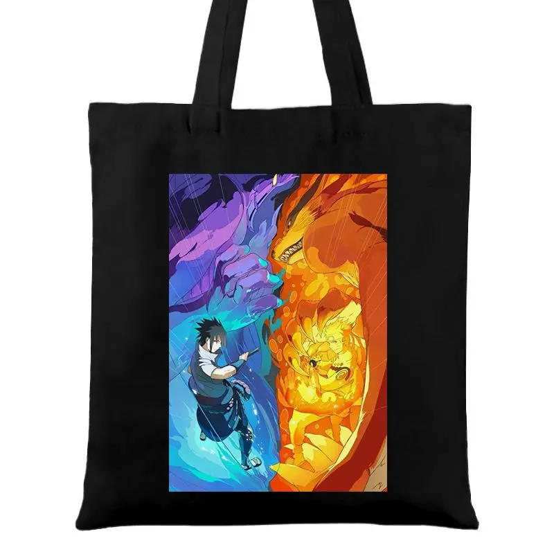 Un pezzo Naruto Anime Cartoon Duffy Canvas Bag creativo personalizzato Shopping Bag studente borsa a tracolla regalo all\'ingrosso