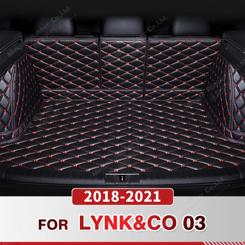 

Автомобильный коврик для багажника с полным покрытием для LYNK & CO 03 2018-2021 20 19, автомобильный коврик для багажника, подкладка для груза, защитные аксессуары для интерьера