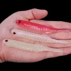 2Pcs Multi-segment Soft Plastic Bait Swimming 11cm/7.3g 3D eyes Luminous Swimbait Soft Bait Pike Bass Soft Lures Silicone bait