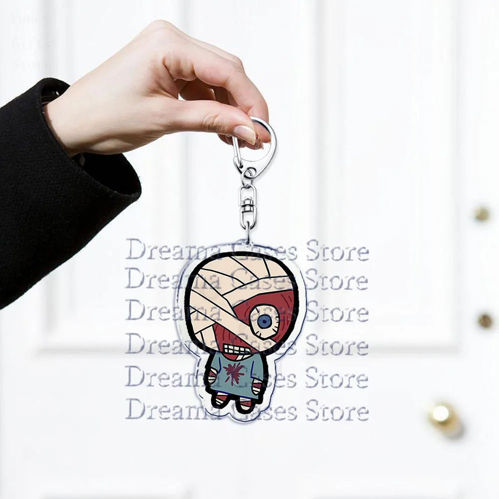 حار لعبة الرعب Chibis سلاسل المفاتيح للنساء مفتاح سلسلة حلقة Keyrings مجوهرات كوكب جيمي مجعد أنيا Sallyface أصدقاء المشجعين الهدايا