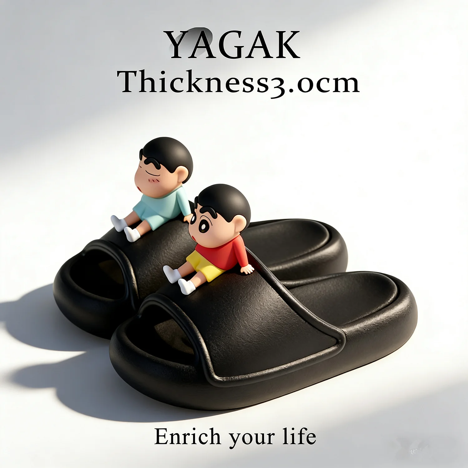 

2026 Тапочки для пары «Крейон Шин-чан», домашние тапочки, милые летние мультяшные тапочки для ванной, нескользящие, с толстой подошвой, из ЭВА, мягкие сандалии