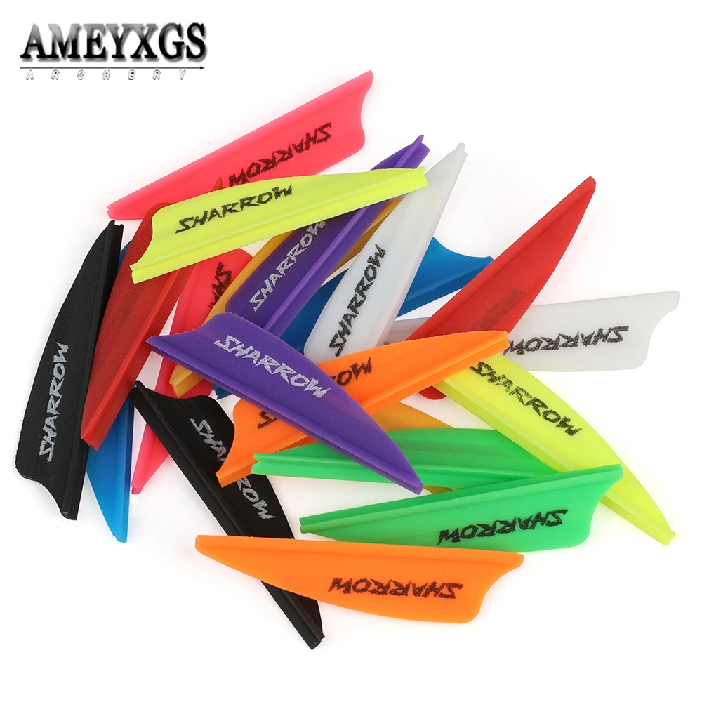 

50pcs 1.75Inch Air Groove Feather Rubber Vanes Arrow Feathers for Bow And Arrow Archery Hunting Shooting Accessories