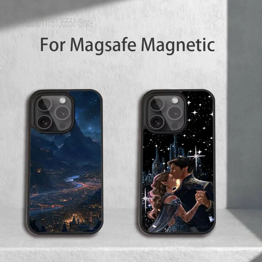 حافظة هاتف Acotar Court of Mist and Fury لهاتف IPhone 17,16,15,Pro,Max,Air,14,Plus,13,12,11 Magesafe غطاء شحن لاسلكي