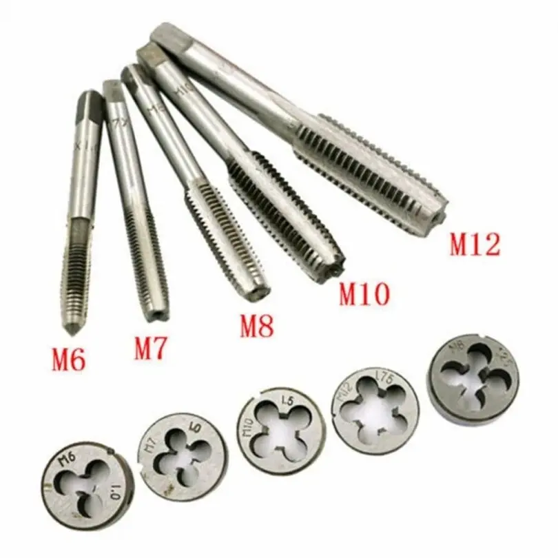 12/20 In 1 Tap And Die Set M3-M12 Male Thread Screw Threading Tool Kit Alloy Steel Female Mechanical Professional Tools Machine