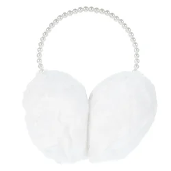 Headband Girl Winter Warm Cover Artificial Lovely Plush Pearl Toddler Women