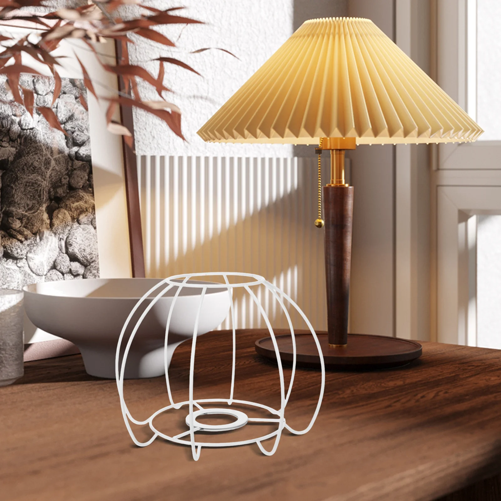 

Vintage European Style Lamp Frame French Metalwork Intricate Crystal Structure DIY Assembly Hanging Pendant Lighting Decor