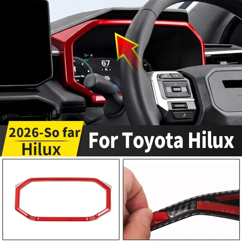 

For 2026 Toyota Hilux HLX SR SR5 Pickup Dashboard Decorative Frame Anti Scratch Decoration Protection Car Interior Accessories