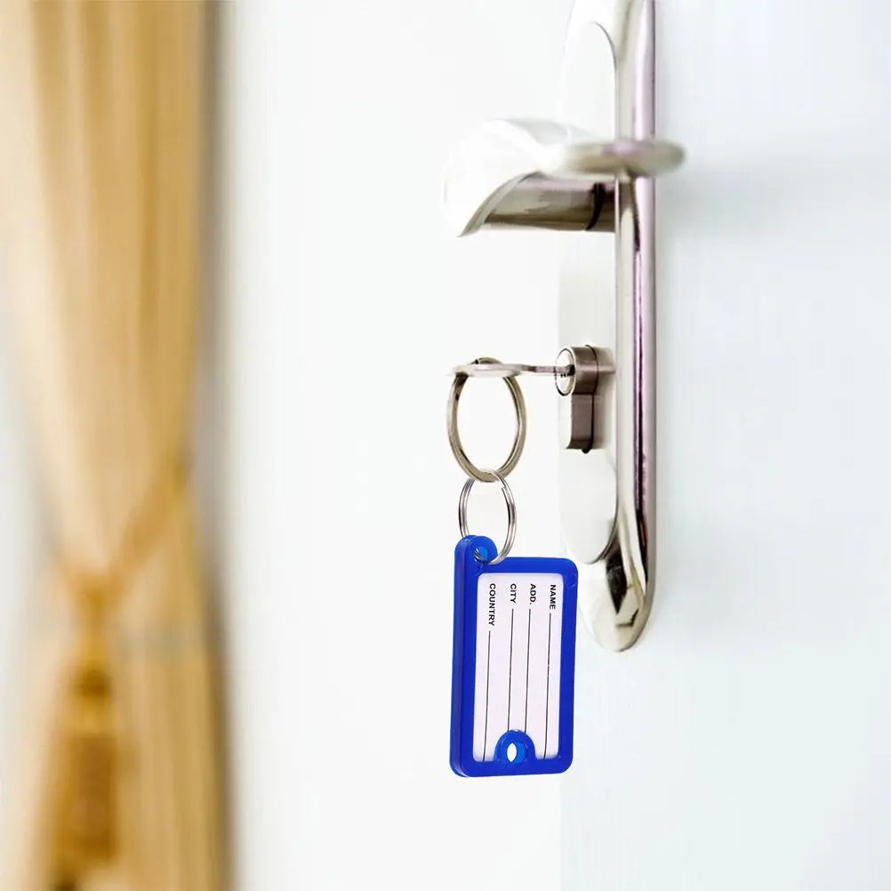 40Pcs Multi-Function Key Tags Portable Compact Label Tags Convenient Key Holders for Hotel Office Luggage Management