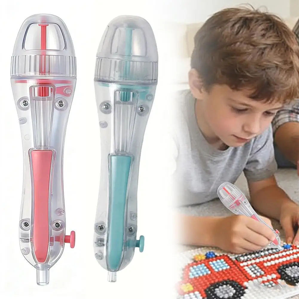 Fuse Bead Pen, One-Button Bead Dispenser High-Capacity Transparent Barrel, Smooth Outlet, Anti-Slip Grip,DIY Crafts Tool