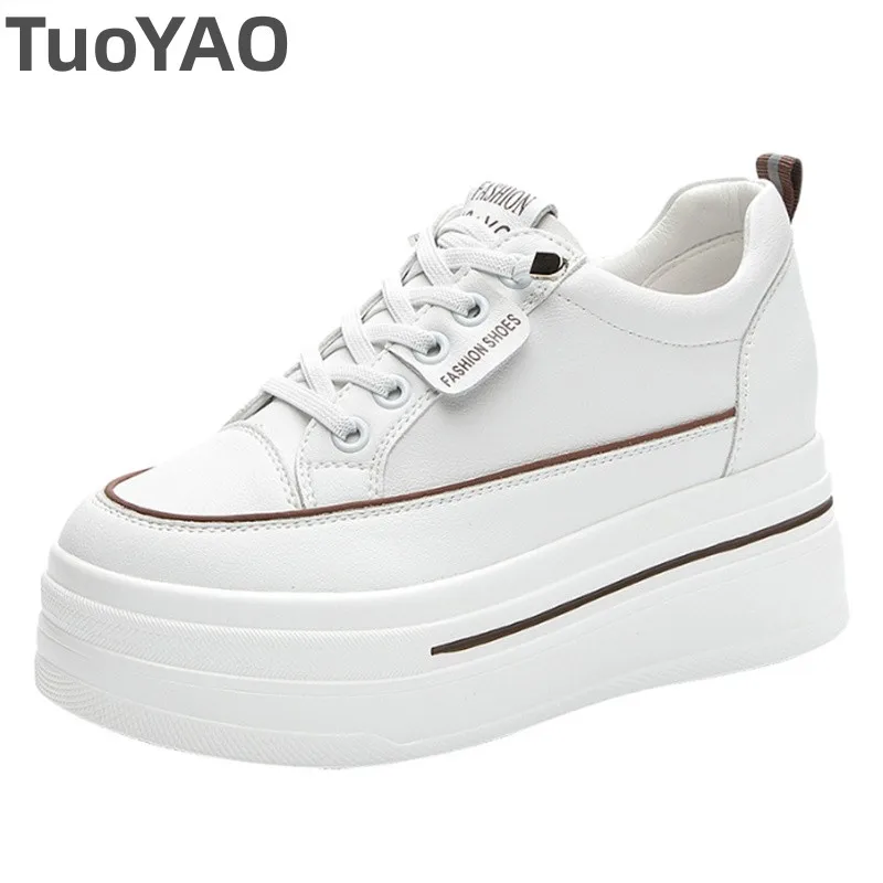 

Белые женские кроссовки на платформе из микрофибры высокого качества 8 см, кроссовки на танкетке, удобная повседневная обувь, женская обувь