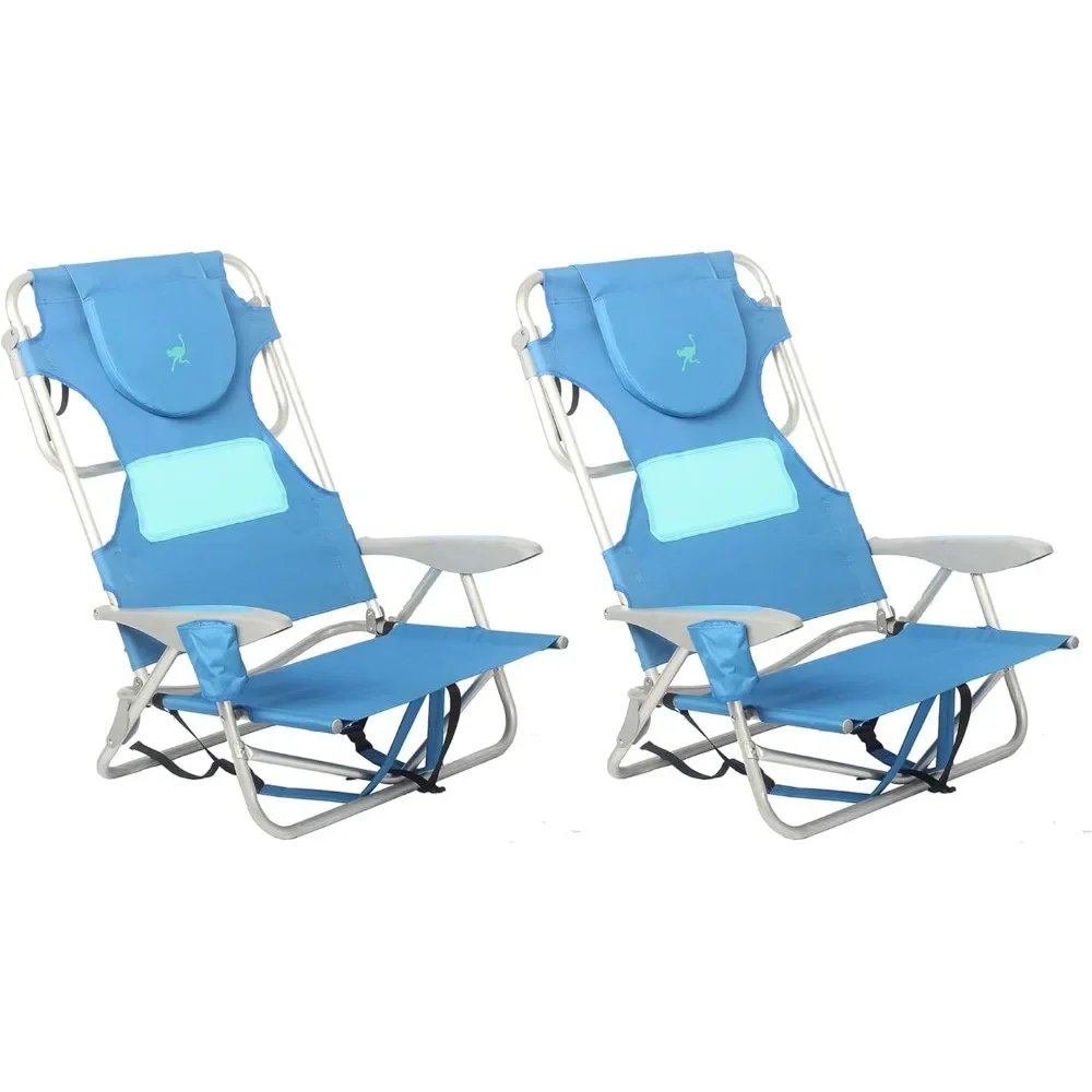 

"Lightweight Ladies Comfort On-Your-Back Outdoor Backpack Beach Chair – 5 Positions, Carry Straps & Cup Holder"