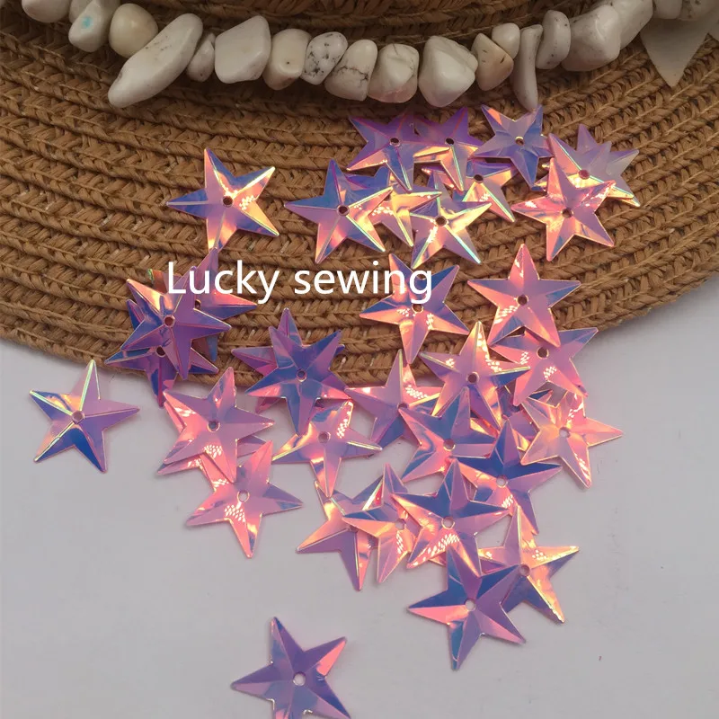 10g/Lot 15mm Golden Light Five Star Sequins PVC Paillettes Party Wedding Crafts DIY Sewing Clothes Lentejuelas Accessories