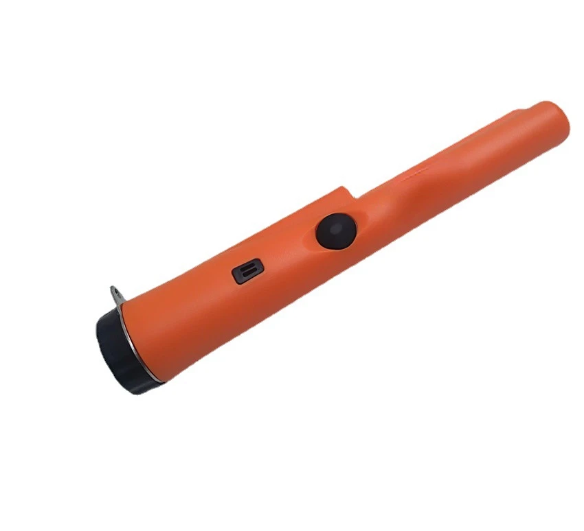 Orange handheld metal detector positioning device treasure detector