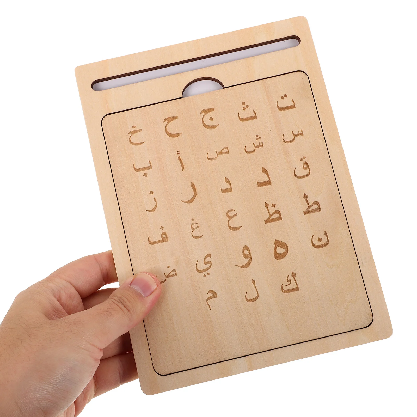 1Set Holz Arabisch Alphabet Tracing Board Natürliche Holz Schreiben Praxis Für Kinder Multifunktionale Lernen Werkzeug Puzzle Spiel