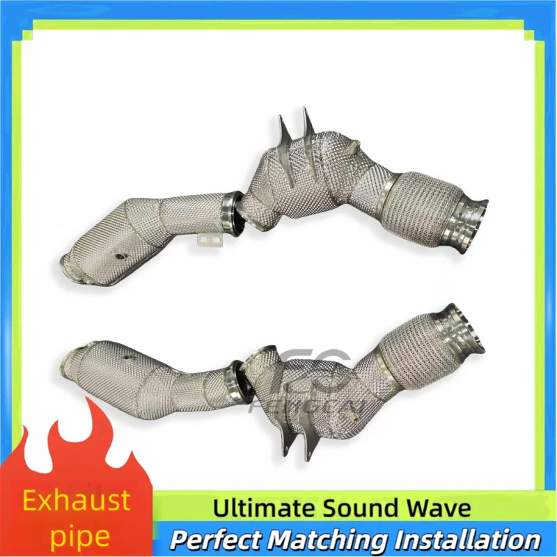 

High-flow Downspout Exhaust for Maserati MC20 3.0T 2020-2023 Racing Performance with Heat Shield and No Engine Fault Light