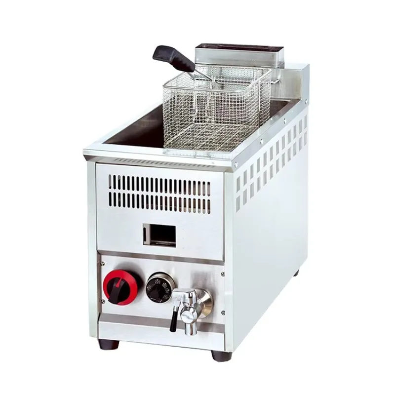 

8L Commercial Single Catering Stainless Steel Frying Machine Gas Fryer Gas Deep Fryers for Restaurant