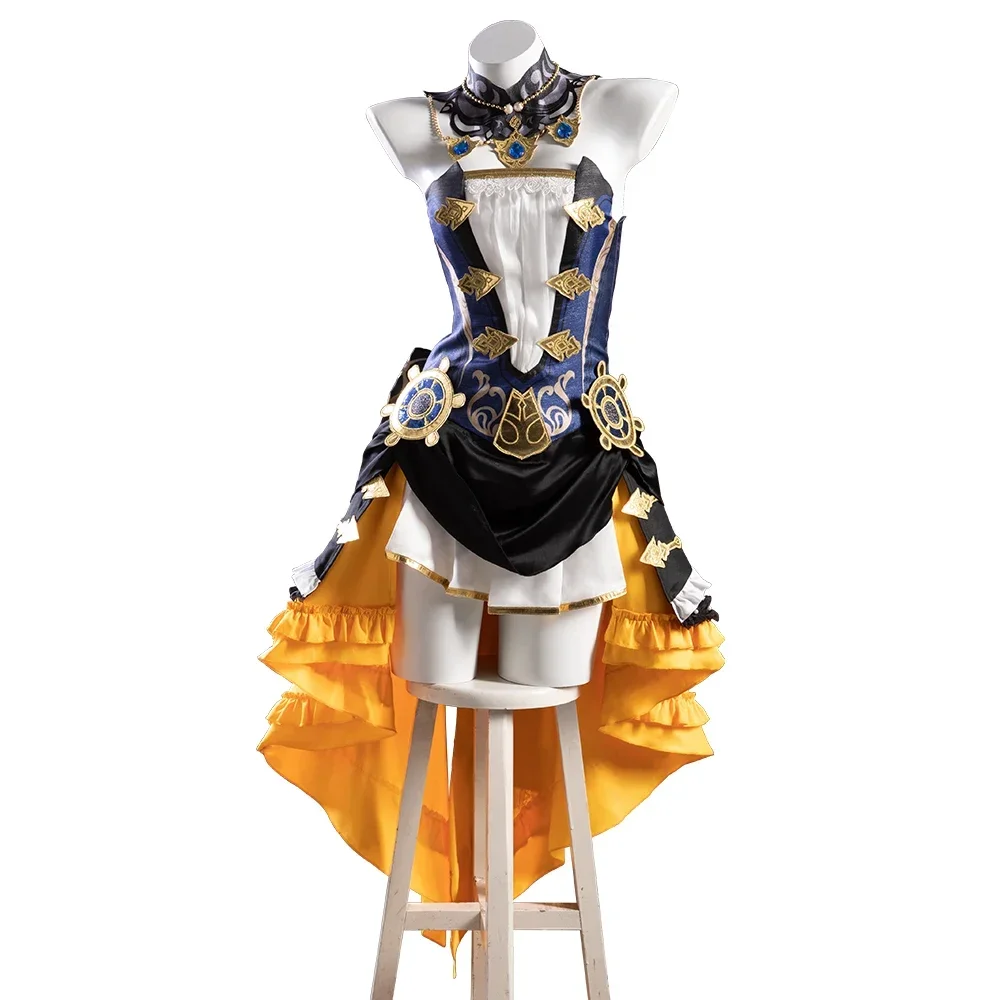 

2024 New Genshin Impact Navia Cosplay Costume Battle Suit Halloween Outfit Dress