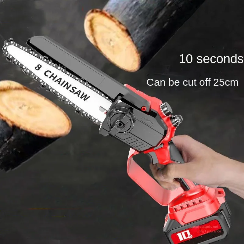 8-Inch Brushless Electric Saw Household Portable Lithium Battery Chain Saw Garden Tool Mini Medium-Sized Outdoor Logging Saw 전기톱