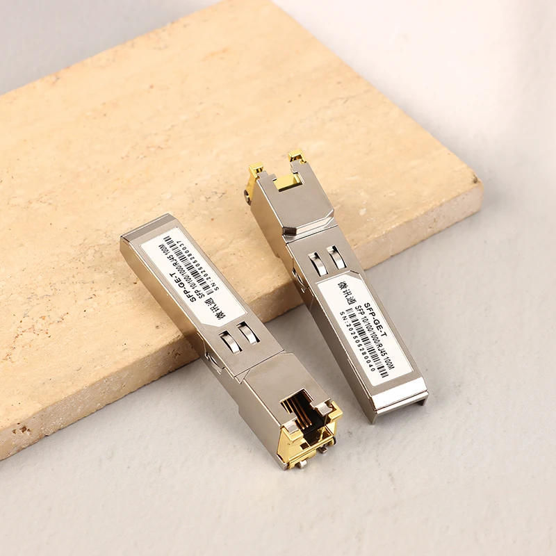 ✉1/2Pcs SFP Copper Module 1G RJ45 Port Fiber SFP Transceiver Module Optical Ethernet Switch