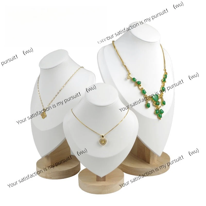 Jewelry Props Necklace Display Rack Counter Solid Wood Neck Pendant Jewelry Jade Pendant Portrait Model Seat
