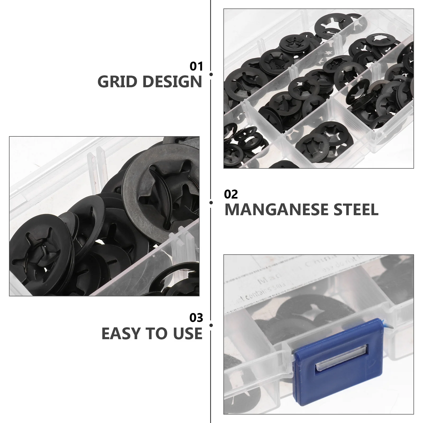 

280pcs Stainless Steel Durable Locking Gasket For Sump Plugs Fuel Hydraulic Fittings Pattern Washer Retainer Ring