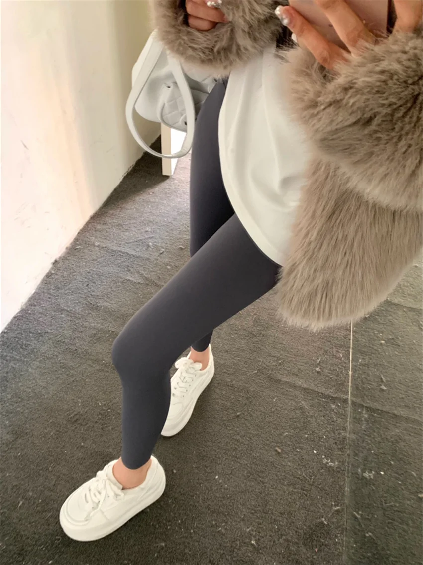 PLAMTEE Women Legging Pants Slim Sports Minimalist High Stretch 2024 Fashion Spring Fashion All Match Daily Mujer Slim Chic