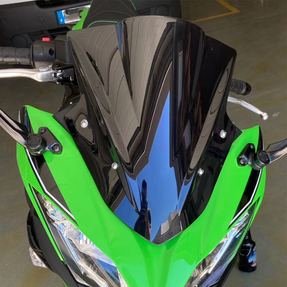 Motorcycle WindScreen For Kawasaki Ninja EX300R EX 300 EX300 R 2013-2019 Double Bubble Windshield Wind Deflector