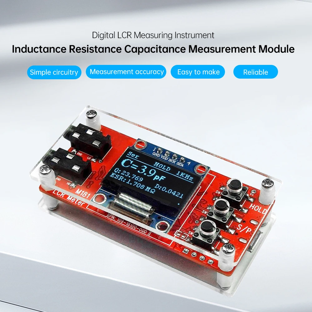 M181 LCR Bridge Tester Module Kit High Precision Inductance Capacitance Meter DIY Component Tester DC 5V Electrician Tool