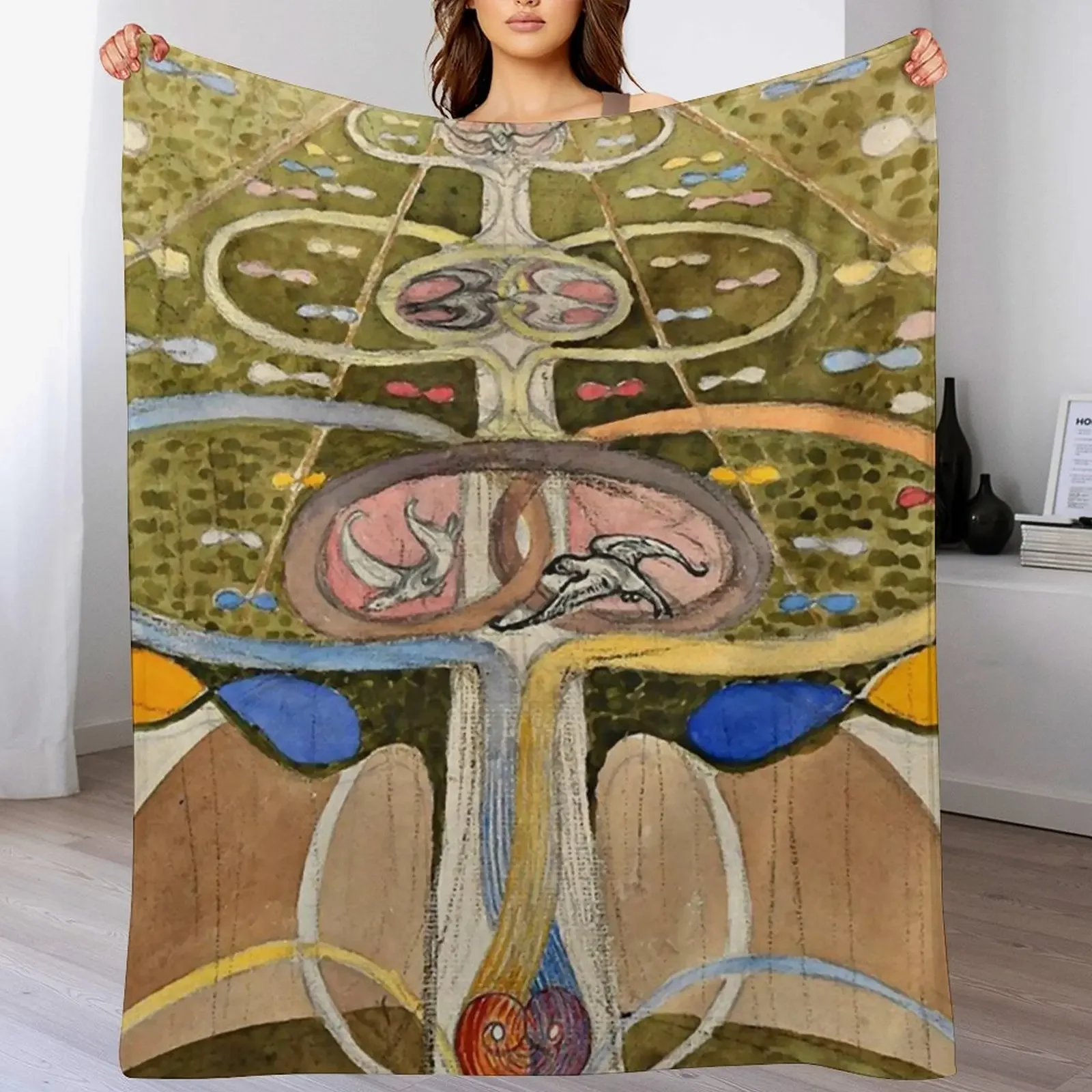 

Hilma af Klint Tree of Knowledge No. 1 (1913) Throw Blanket Soft Breathable Blanket for Night Sleeping