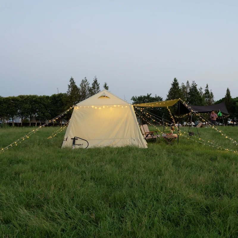 China Factory's 2-Personen-wasserdichtes aufblasbares Familien-Campingzelt aus Oxford für Picknicks im Freien