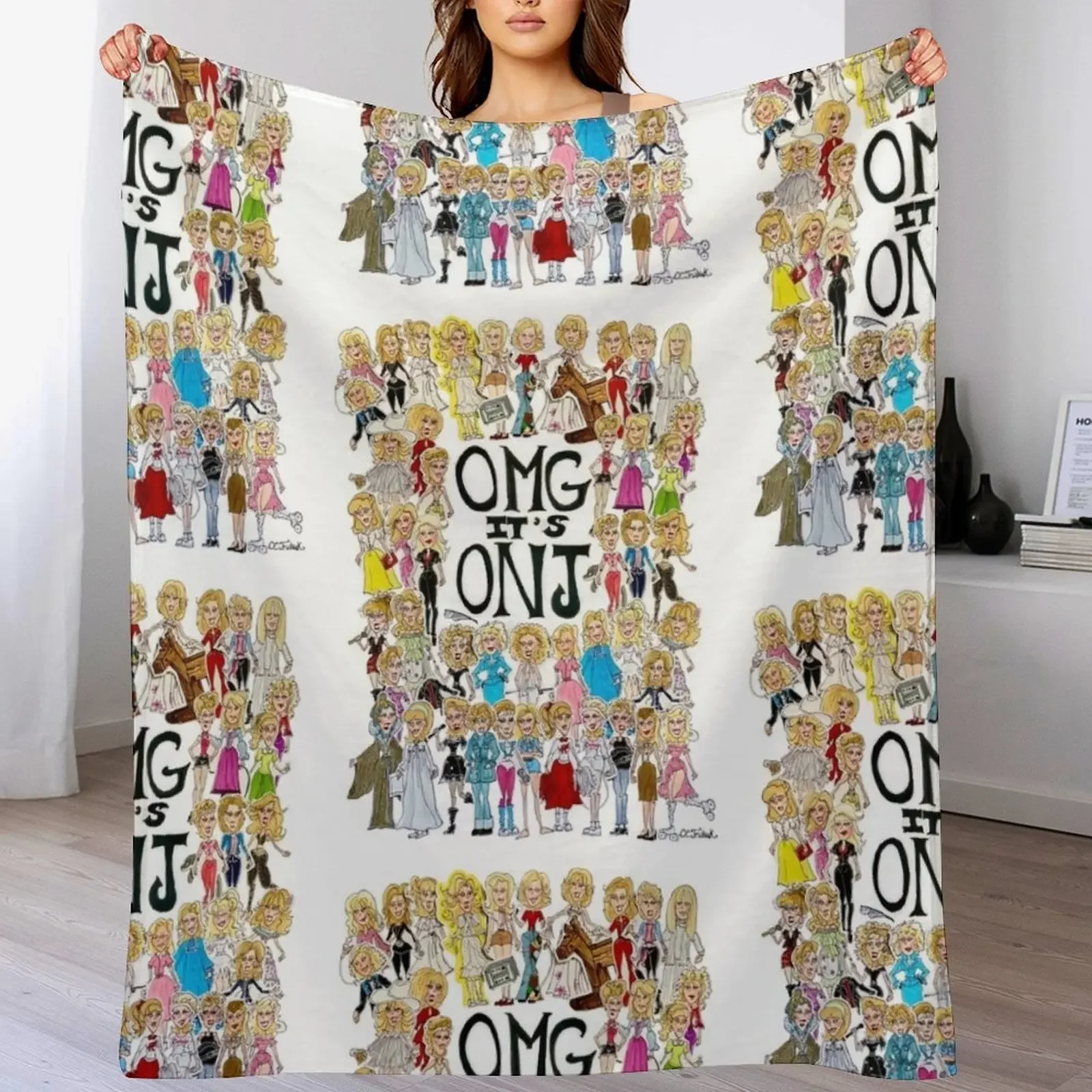 

CC Trubiak's 'OMG It's ONJ' 2.0 Throw Blanket Thermals For Travel Multi-Purpose Large Quilt Blankets