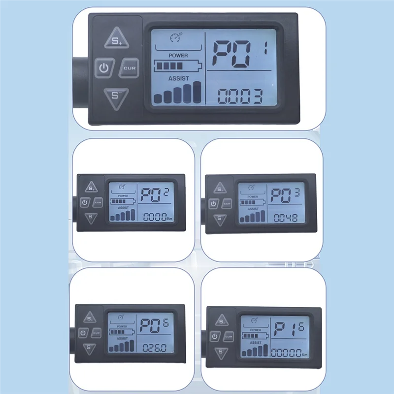 

861-SM Electric Bike Meter LCD Display Screen 24V-60V Electric Scooter Instrument Control Panel Speed Display