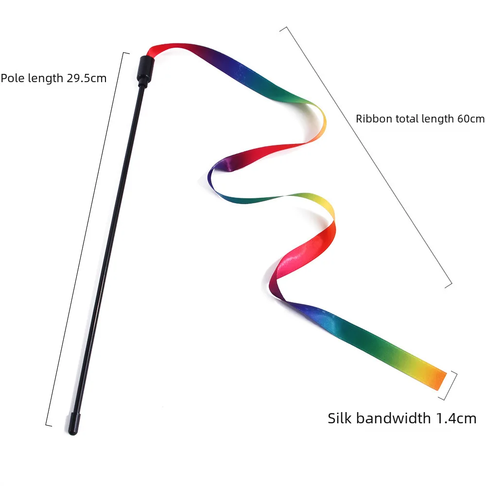 Ledakan ringan pelangi dengan tongkat menggoda kucing pelatihan kucing untuk meringankan kebosanan mainan kucing persediaan hewan peliharaan grosir