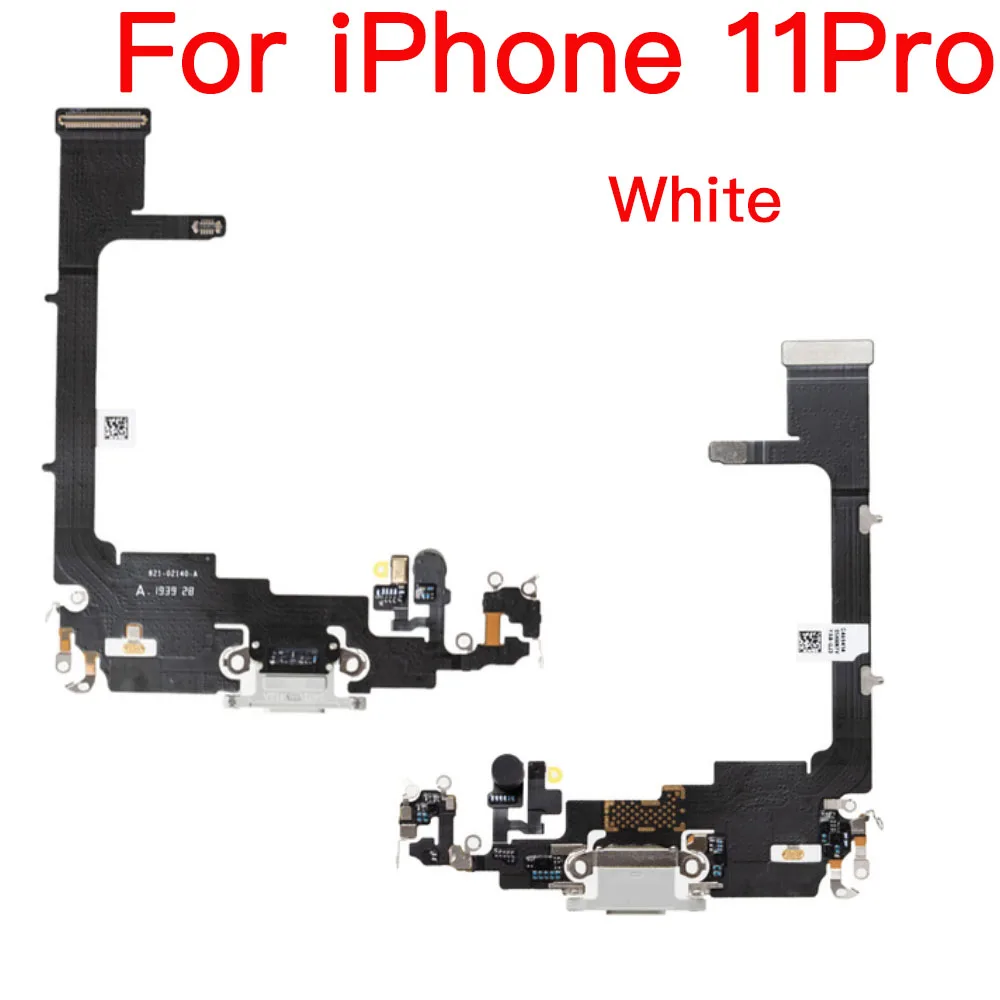 Puerto de carga Flex, reemplazo para iPhone 11, 12 Mini Pro Max, cargador, conector USB, Cable flexible de datos con micrófono