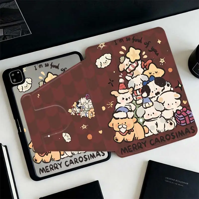 Tri-Fold 360° Rotation Smart Case For iPad 10.2 7/8/9 4/5 10.9 10th IPad Mini6 8.3 Pro 10.5 Pro11 iPad A16 2025 11 Air11/13