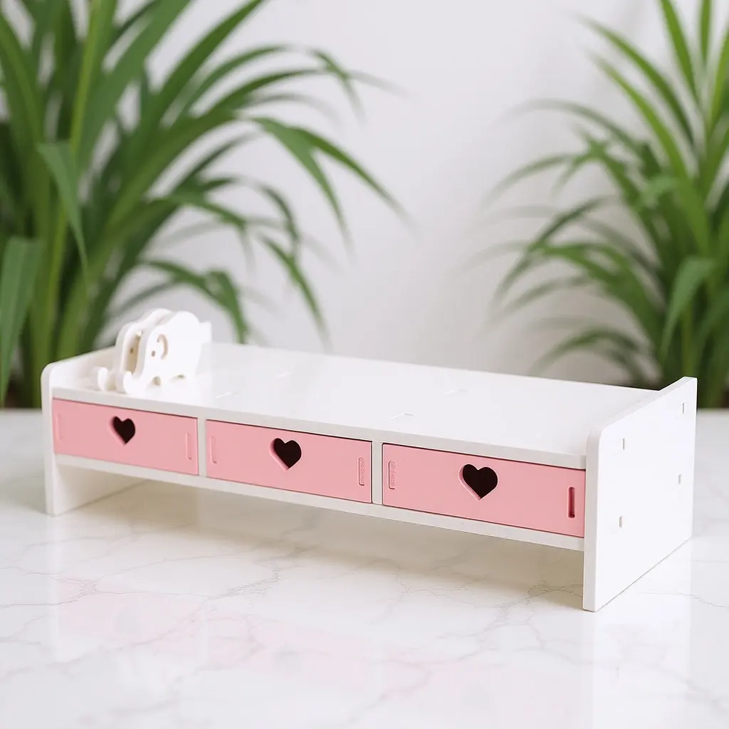 

Подставка для монитора повышенной прочности с выдвижным ящиком, настольная подставка для компьютера/ноутбука, органайзер для экрана, полка для монитора с выдвижным ящиком (1 шт.)