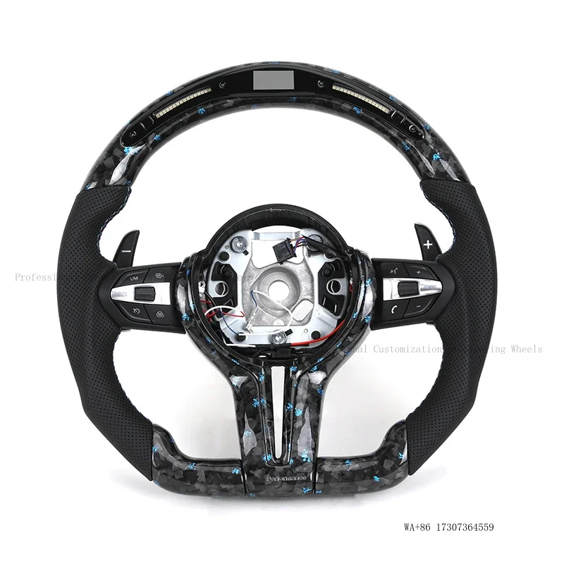 Hot Semi-Alcantara, forged carbon steering wheel, with M1 M2 LED buttons, suitable for F30 F10 E90 E70