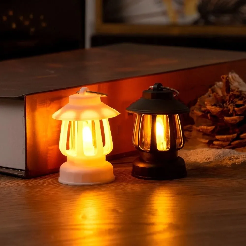 Vela electrónica LED Retro, linternas pequeñas colgantes creativas sin llama para exteriores, funciona con batería sin humo