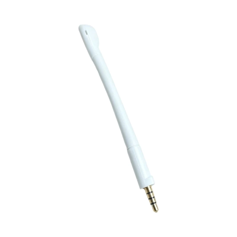 Detachable Replacement Boom Voice Pickup with Four-Contact Input End, White Plastic Body for Gaming Voice Calls, Online Y4QF