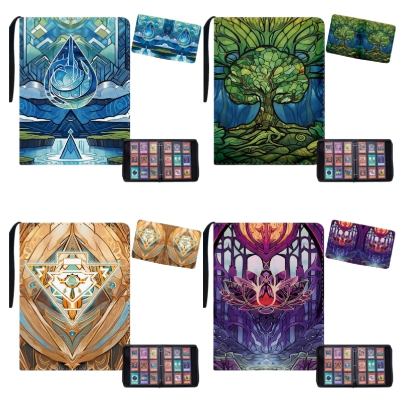 

Книга для карт Yu-Gi-Oh! на 900 карт, большая вместимость, с изображением Черного Дракона с Красными Глазами Книга для хранения коллекционных карточек Tvg Ocg из искусственной кожи на молнии, подарки