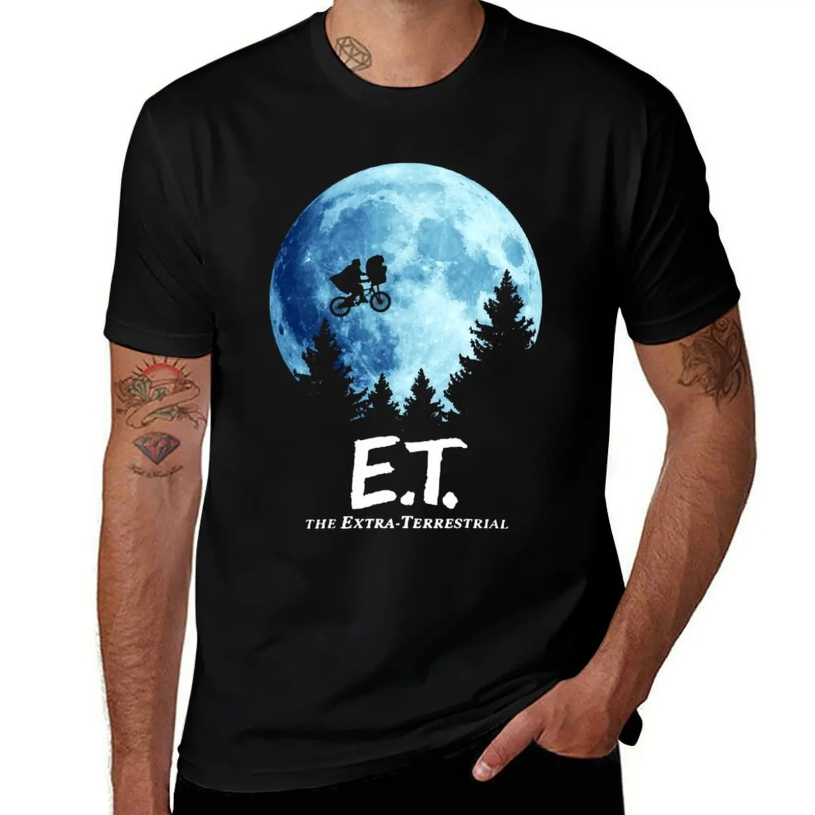 Футболка ET The Extra-terrestrial The Moon, повседневный топ без застежек, с короткими рукавами, не требующий глажки