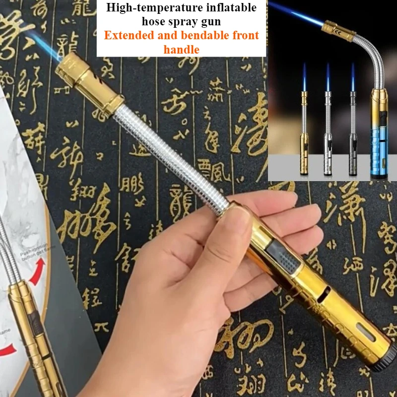 

2026 New Metal windproof butane gas welding torch lighter, multi-functional outdoor camping barbecue portable igniter men's gift