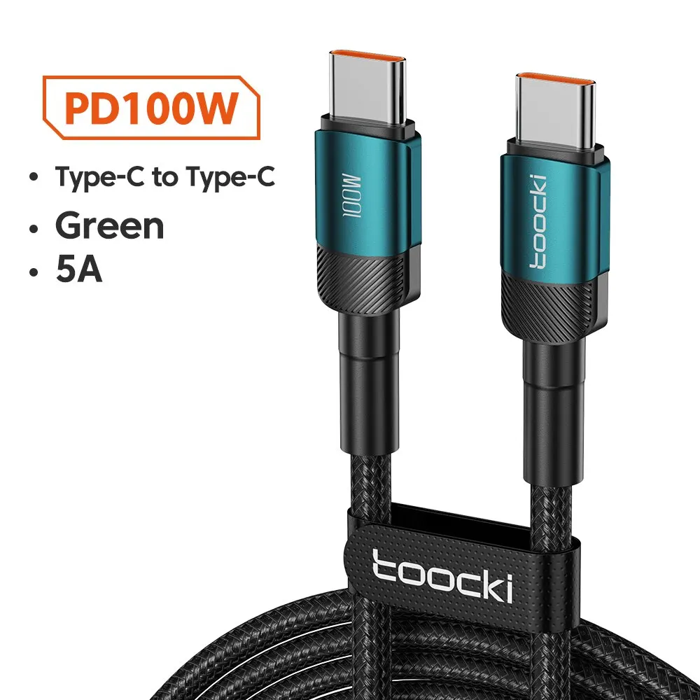 Toocki USB Type C-kabel Snel opladen USB C-oplaadsnoer voor iPhone 15 14 13 12 11 Huawei P40 P30 Realme Oppo Oneplus Power Bank